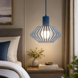 Geometric Blue Pendant Light for Modern Homes Hover Image