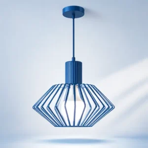 Geometric Blue Pendant Light for Modern Homes