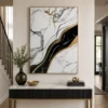 Luxury Abstract Marble Wall Art with Gold Accents